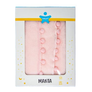 Manta Plush para Meninas Com Pompom - Unique Baby